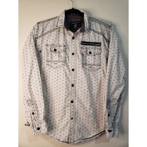 Mens Long Sleeve Shirt Tranquility Mayhem Size S Slim fit